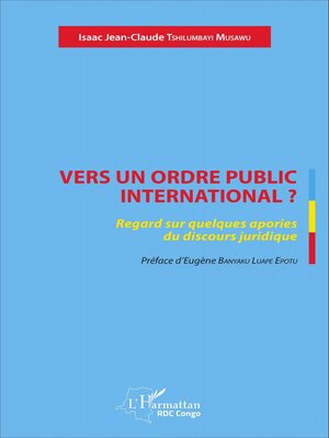 cover image of Vers un ordre public international ?